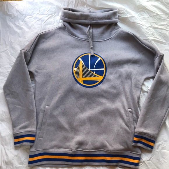 Golden State Warriors Funnel Neck Sweatshirt Sz L - Picture 2 of 5